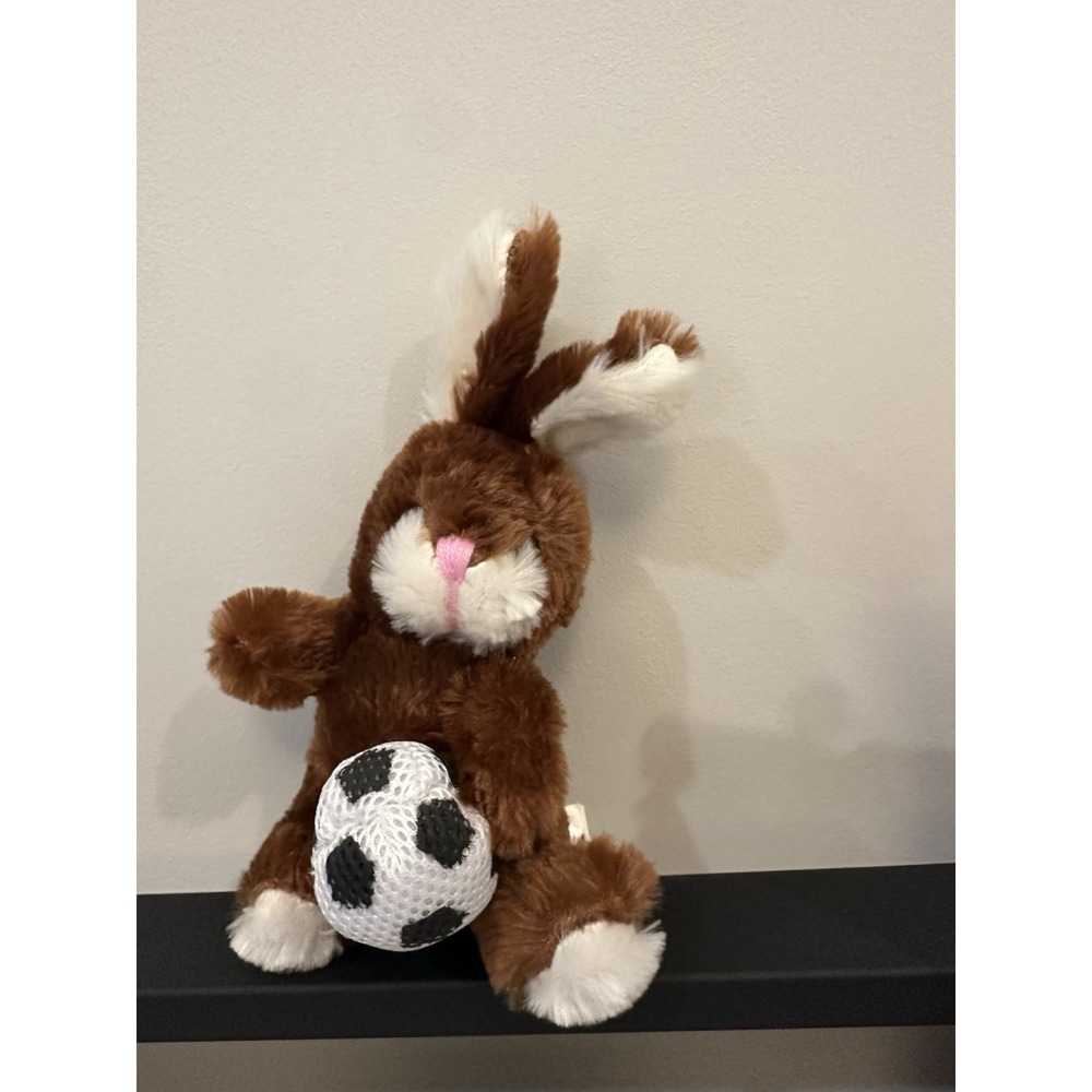 Dan Dee Soccer Ball Athletic Bunny Rabbit Stuffed Animal Plush Toy 9 Inch